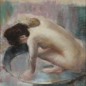 Naken Woman Bathing by Edgar Degas