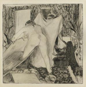 Leaving The Bath by Edgar Degas
