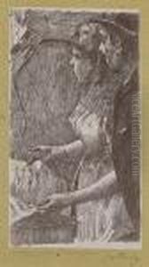 L'attente De La Chanteuse by Edgar Degas