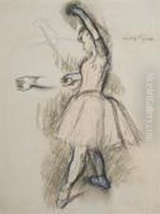 Ballerina On The Stage by Edgar Degas