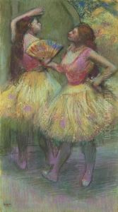 Avant L'entree En Scene (deux Danseuses) by Edgar Degas