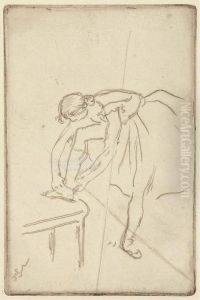 Danseuse Mettant Son Chausson by Edgar Degas