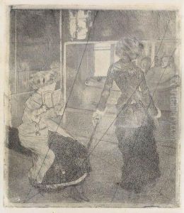 Mary Cassatt Au Louvre,
Musee Desantiques by Edgar Degas
