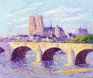 Orleans, View of the Pont Georges V and the Cathedral Sainte Croix