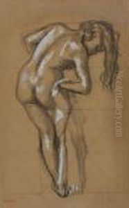 Apres Le Bain, Femme S'essuyant by Edgar Degas