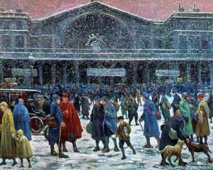 The Gare de l'Est in Snow