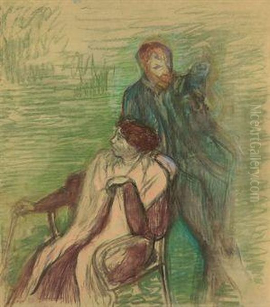 Esquisse Pour Un Portrait (m. Et Mme Louis Rouart) - view 1