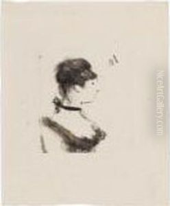 Chanteuse De Cafe-concert De Profil by Edgar Degas