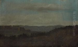 Paysage, Effet Du Soir by Edgar Degas