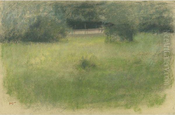 Pelouse Et Route Sous-bois - view 1