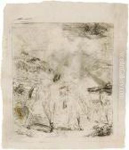 Le Sportsmanmontant A Cheval by Edgar Degas