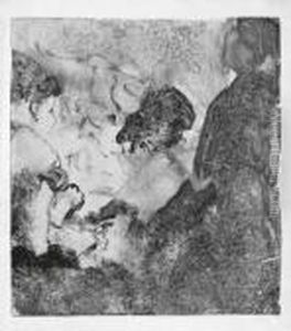 Trois Spectatrices De Dos by Edgar Degas