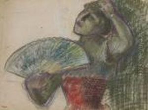 Danseuse A L'eventail by Edgar Degas