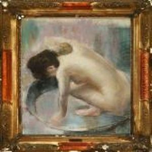 Naken Woman In A Bath by Edgar Degas