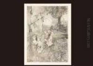 Danseuses Dans La Coulisse by Edgar Degas