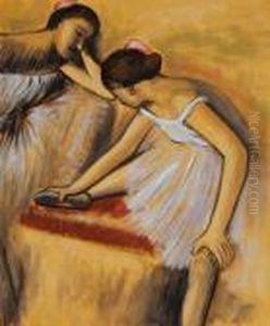 Dancers In Repose by Edgar Degas