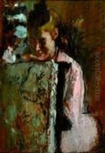 Jeune Fille Appuyee Au Dossier D'un Fauteuil by Edgar Degas