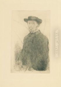 Autoportrait. by Edgar Degas