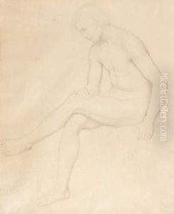 Etude De Nu by Edgar Degas