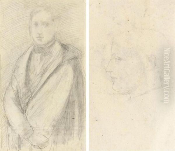 Autoportrait Tourne Vers La
Gauche (recto); Tete D'homme D'apres Un Maitre Italien (verso) - view 1