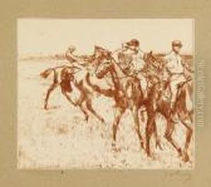 Le Jockey--premier Version. by Edgar Degas