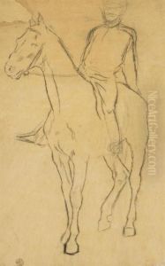 Jockey En Selle by Edgar Degas