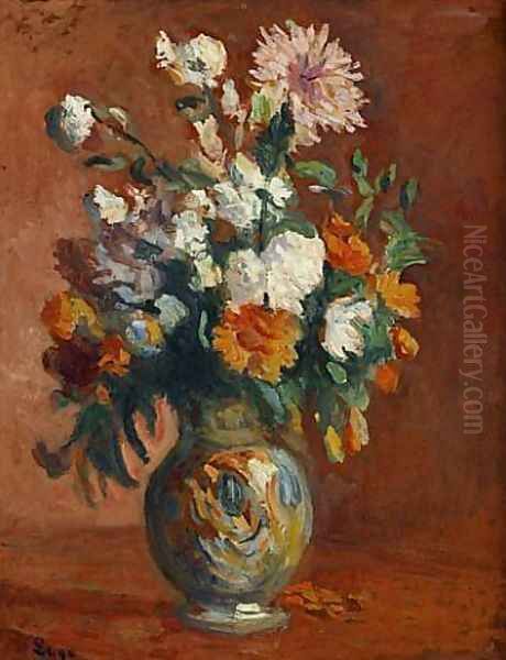 Red Flowers in a Vase - view 1