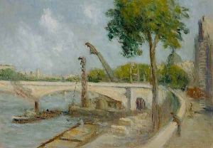 The bridge of Carrousel and the Quai Voltaire, Paris