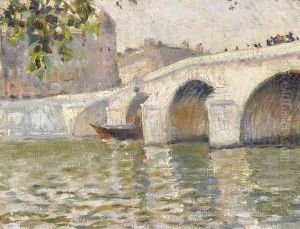 Lot on the Seine in Paris by Maximilien Luce