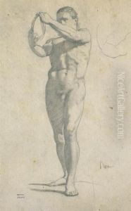 Le Discobole (recto And Verso) by Edgar Degas