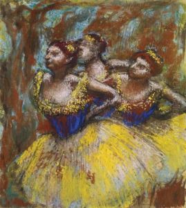 Trois Danseuses (jupes Jaunes, Corsages Bleus)