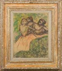 Trois Danseuses - Un Dessin Rehausse