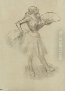 Danseuse A L'eventail by Edgar Degas