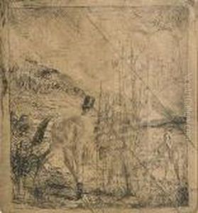 Le Sportsman Montant A Cheval by Edgar Degas