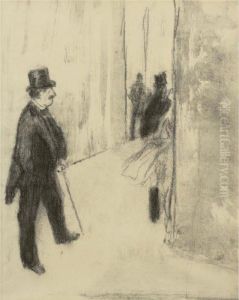 Ludovic Halevy Dans Les Coulisses by Edgar Degas