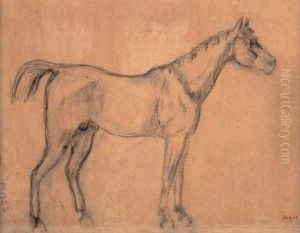 Etude De Cheval by Edgar Degas