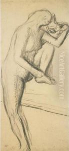 Femme Nue Assise by Edgar Degas