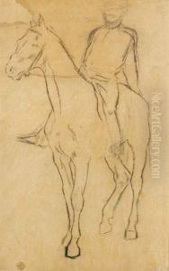 Jockey Monte, Vers 1890 by Edgar Degas