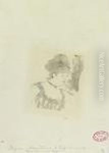 Buste De Chanteuse, De Profil A Droite by Edgar Degas