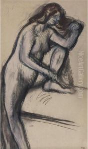 Femme Nue Assise by Edgar Degas