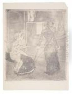 Mary Cassatt Au Louvre, Musee Des Antiques