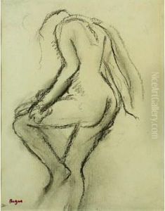 Femme Nue S'essuyant by Edgar Degas