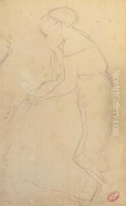 Jeune Fille A Demi-devetue by Edgar Degas