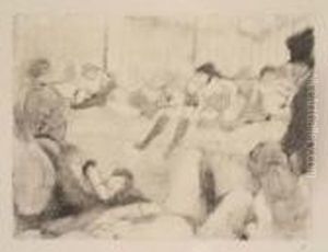 Au Salon by Edgar Degas