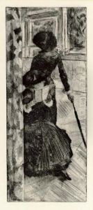 Mary Cassatt At The Louvre by Edgar Degas