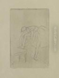 Danseuse Mettant Son Chausson by Edgar Degas