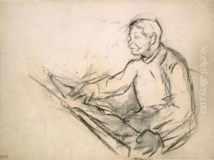 Etude Pour Un Portrait D'homme (portrait De Pagans) by Edgar Degas