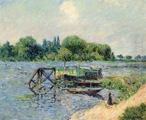 Laundry on the Seine at Herblay by Gustave Loiseau