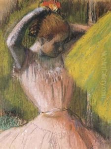 Danseuse A Mi-corps Se Coiffant by Edgar Degas
