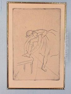 Danseuse Mettant Son Chausson by Edgar Degas